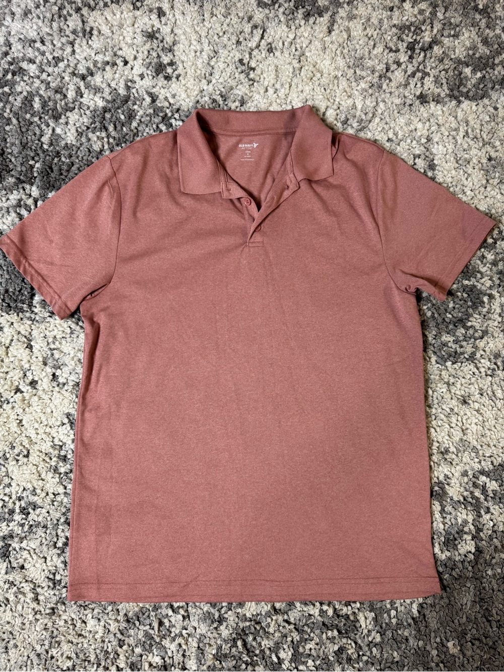 Old Navy Active, Men's Polo Shirt in Heather Dusty Pink, Medium